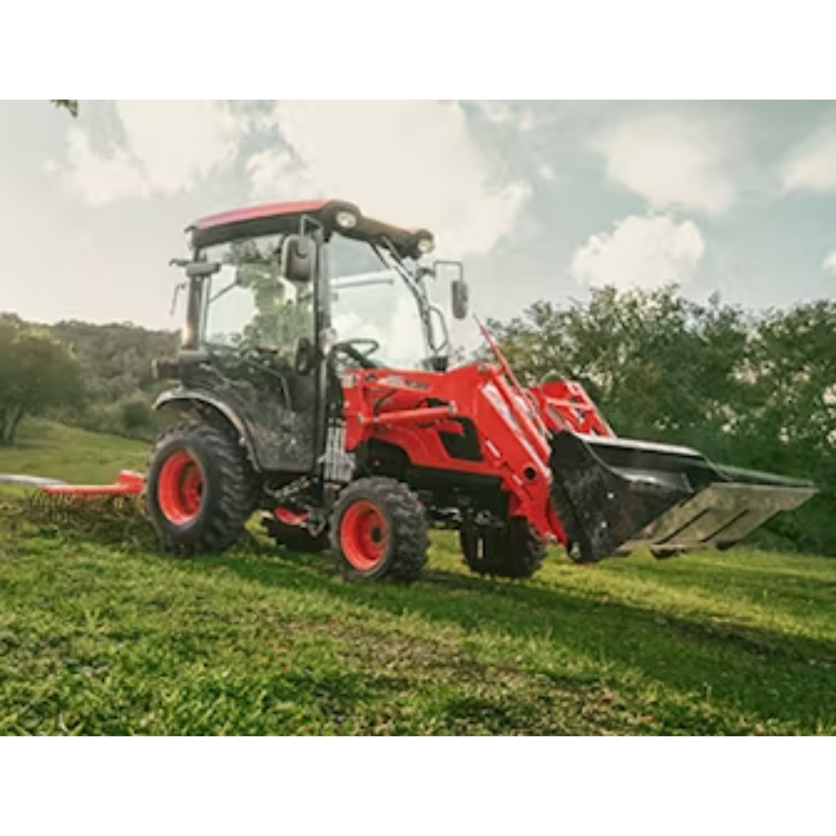 Kioti Loader with 60 QA Heavy Duty Bucket, Grill Guard KL4030QA60