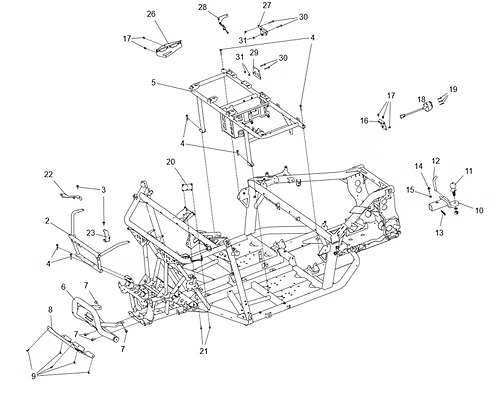 Segway Winch Cover Plate - Aluminum - U01C01020001