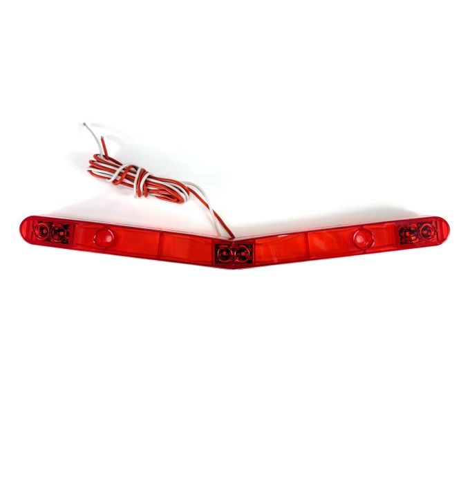 FRAMECO 14 1/8" x 1 3/8" x 1" red LED light bar for boat 610479L