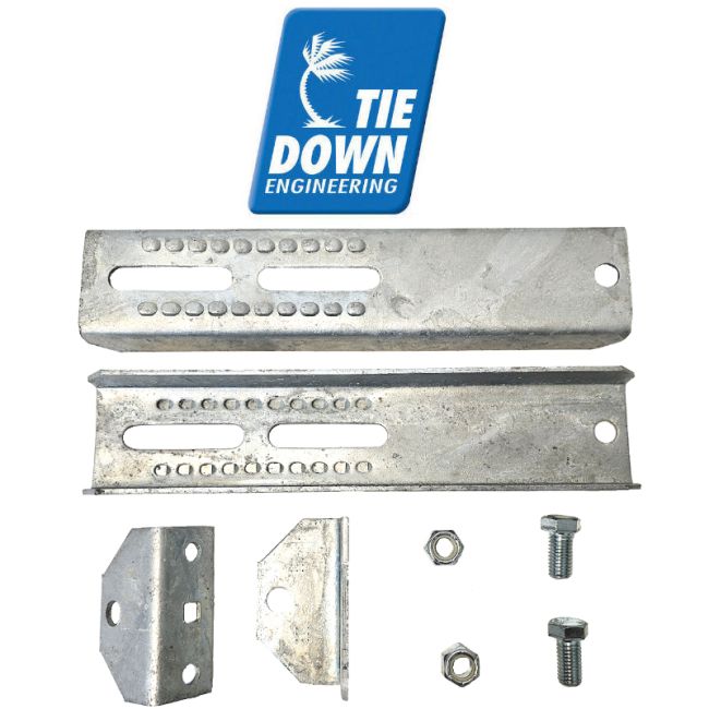 TIEDOWN 12" Galvanized Bunk Bolster Bracket Kit - 81220