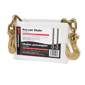 5/16" by 20' Grade 70 Grab Hook Chain Assembly - 1 Per Box - 10034-20BX
