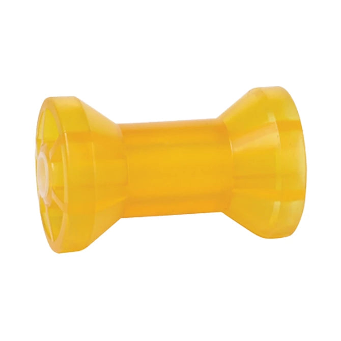 Tie Down 4 in. Amber PVC Spool Type Keel Roller with 5/8 in. Shaft - 86284