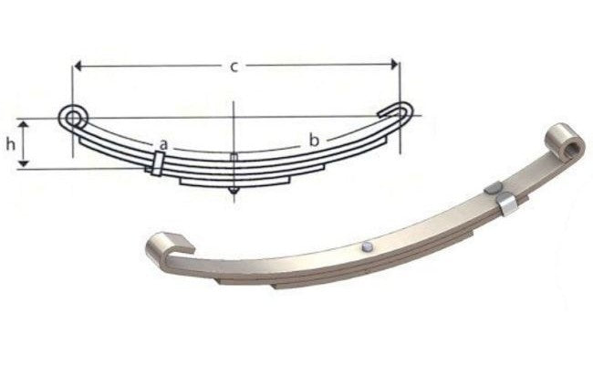 SEA LION 26.25" Slipper Leaf Spring (3-leaves / 1,625 lb.) - 30025