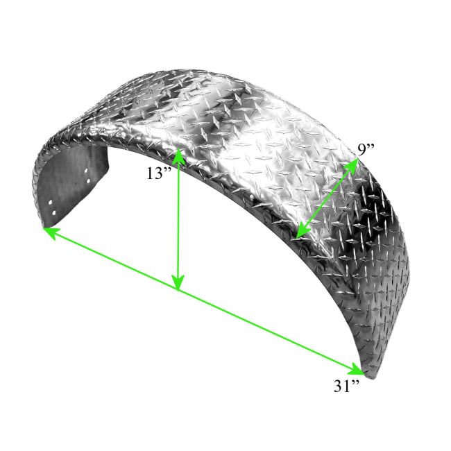 SEA LION Aluminum Diamond Plate Fender, 31" Long  - 40205