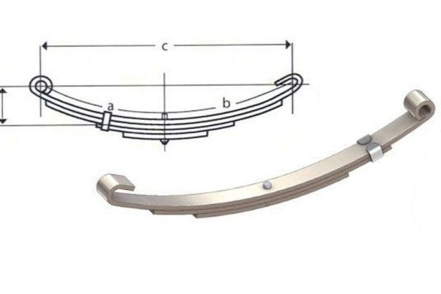 SEA LION 26.25" Slipper Leaf Spring (5-leaves / 2,750 lb.) - 30035