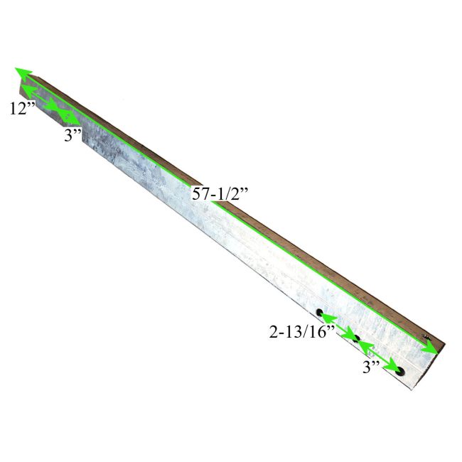 SEA LION 2" x 3" x 58" Galvanized Trailer Tongue - 10130