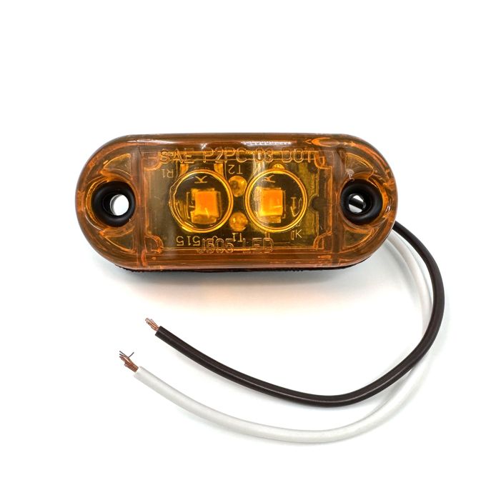2 1/2" 2 diodes amber LED clearance light 610470L
