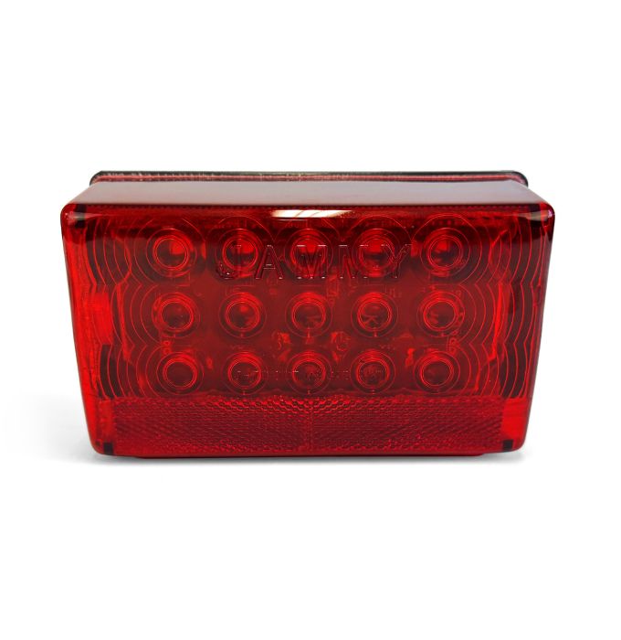 FRAMECO 6 1/8" x 3 5/8" LH red LED tail light for recreative vehicle 610608L