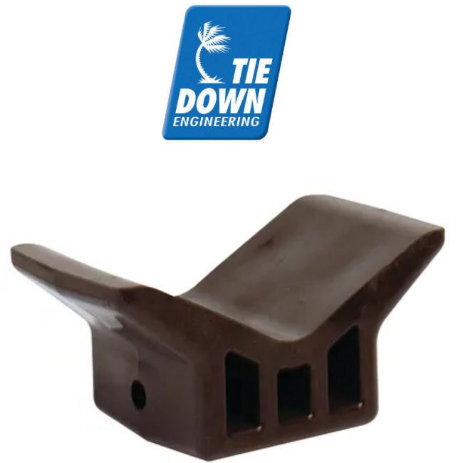 TIEDOWN 4" x 4" V-Style Bow Guard - Black PVC - 86421