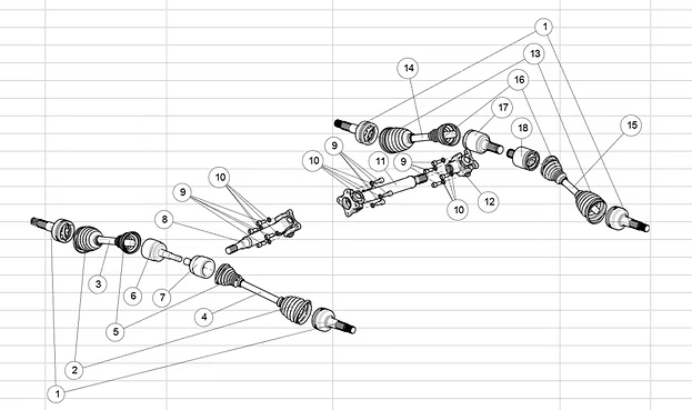 CV Driveshaft Boot Kit - Front Shaft Inner Joint - A01P13004001