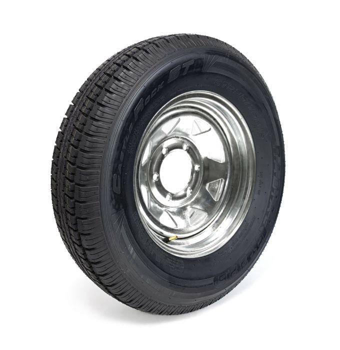 22575R15 TIRE ON GALVANIZED 6 HOLE RIM- CT2257515G6