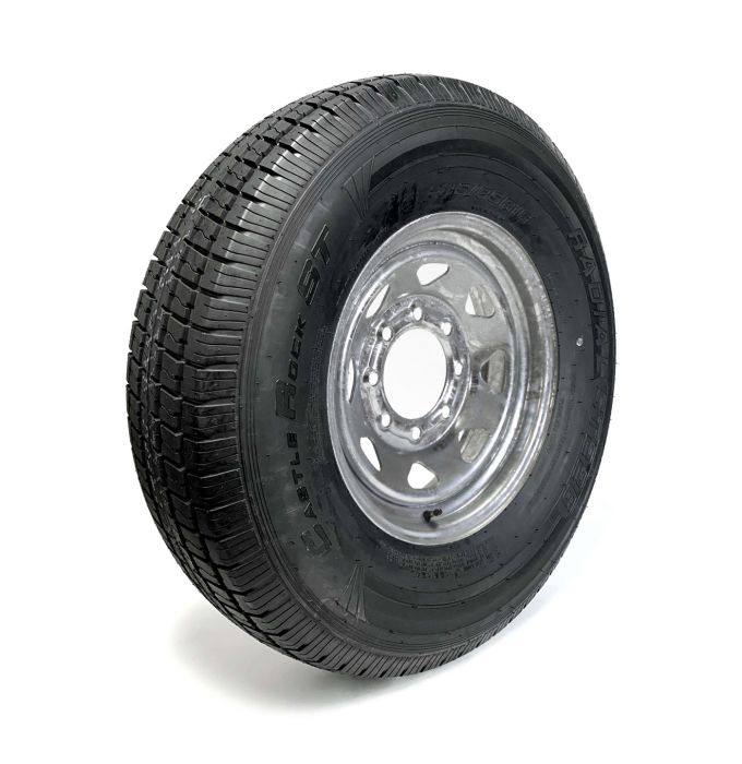 ST2358516 TIRE ON GALVANIZED 8 HOLE WHEEL - CT2358516G8G