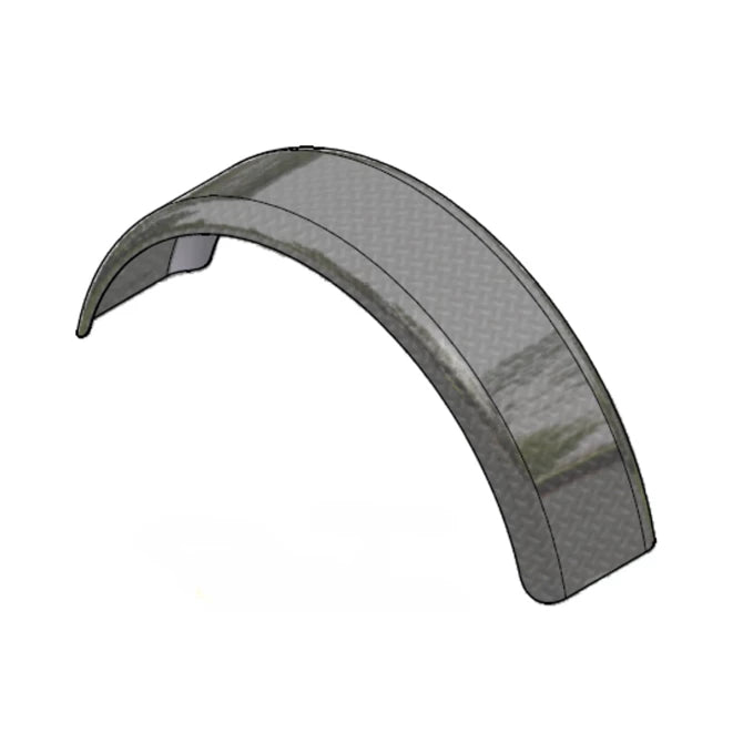 Tie Down 8 in. x 31.5 in. x 13.125 in. Tread Brite Aluminum Fenders - 44837